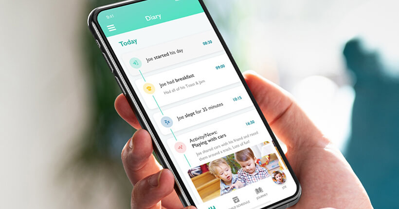 Screenshot of the Blossom Educational Parent App diary screen